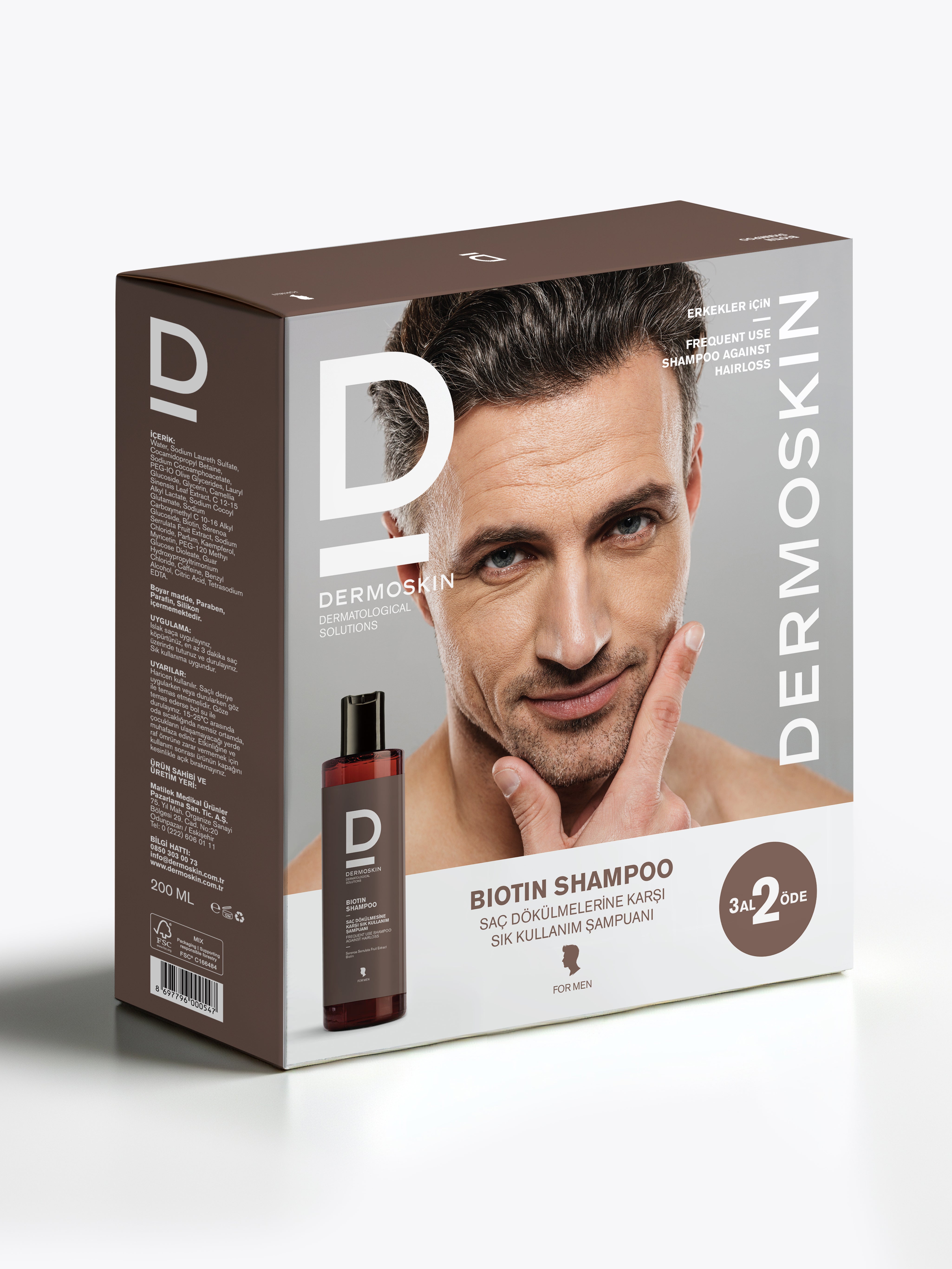 Biotin Shampoo (Men) 200 ML | Buy 3 Pay 2 Package
