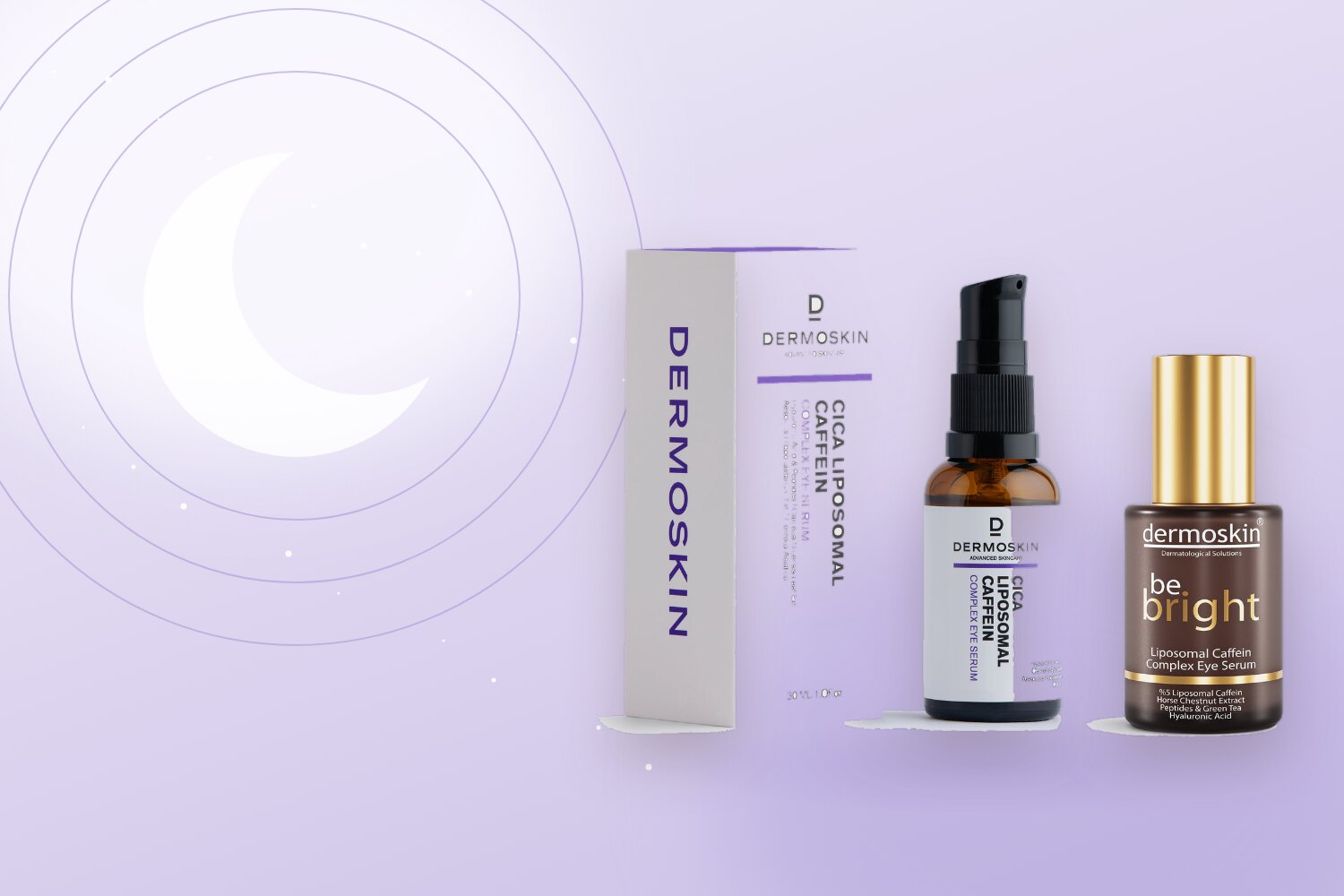 Dermoskin Cica ve Be Bright kafein içeren göz çevresi serumları