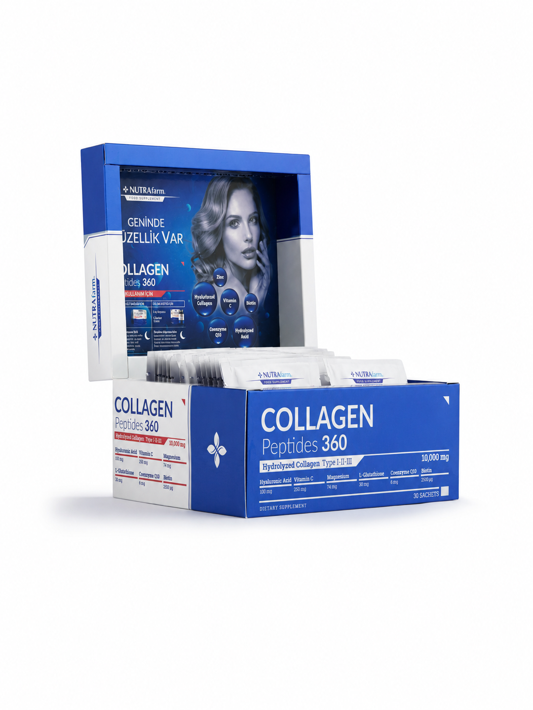 NutraFarm Collagen Peptides 360 Hydrolyzed Collagen Type I-II-III