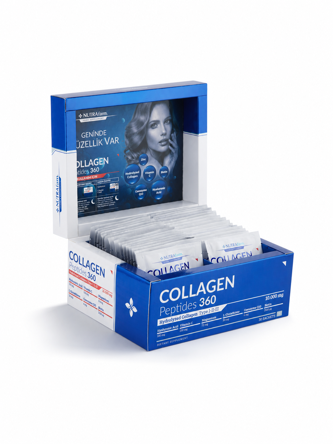 NutraFarm Collagen Peptides 360 Hydrolyzed Collagen Type I-II-III