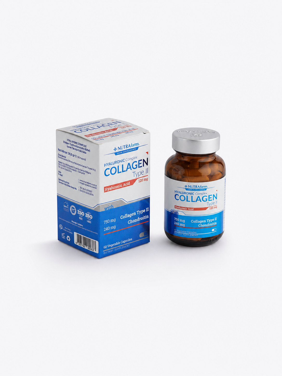 NutraFarm Hyaluronic Complex Collagen Type II 120 mg