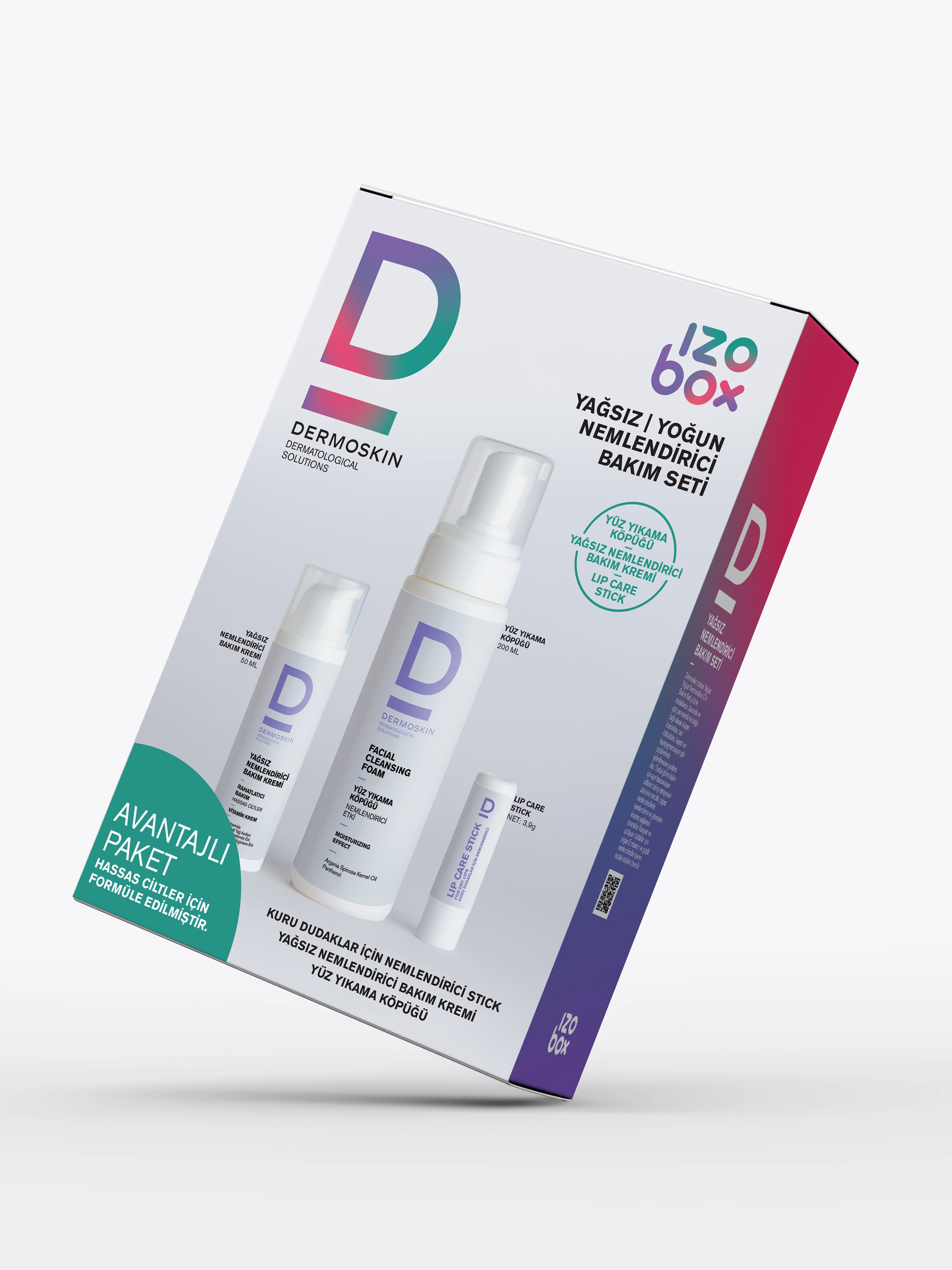 İzobox Yağsız Yoğun ve Nemlendirci | Cilt Bakım Seti – Dermoskin