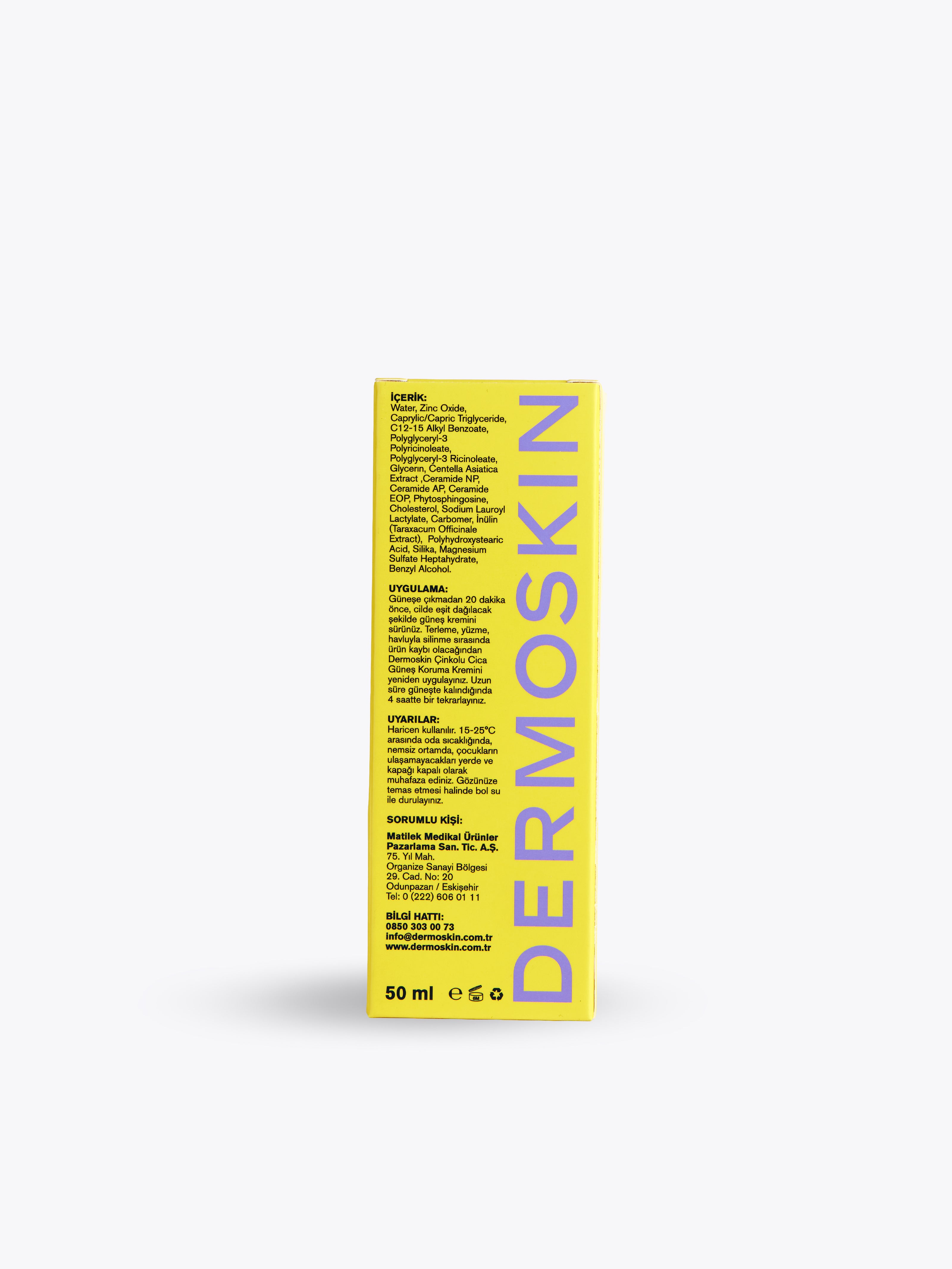 Çinkolu Cica Güneş Koruma Kremi 50 ML
